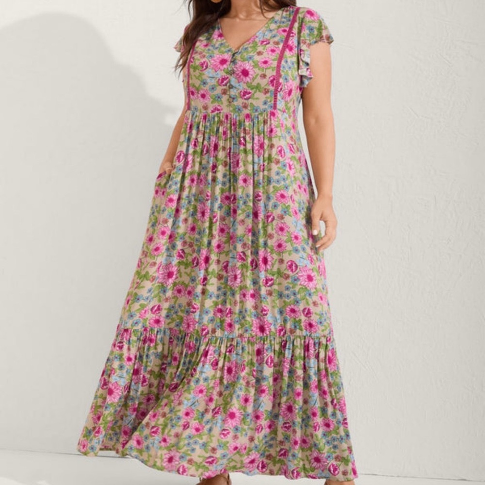 BloomChic Multicolor Floral Maxi Dress
